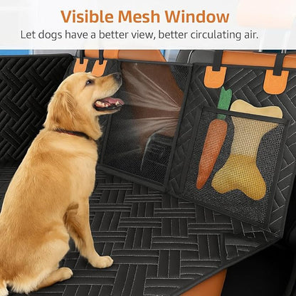 Serenica Back Seat Extender for Dogs, Hard Bottom Car Seat Cover for Dogs, Dog Hammock for Car, Back Seat Pet Cover for Dog