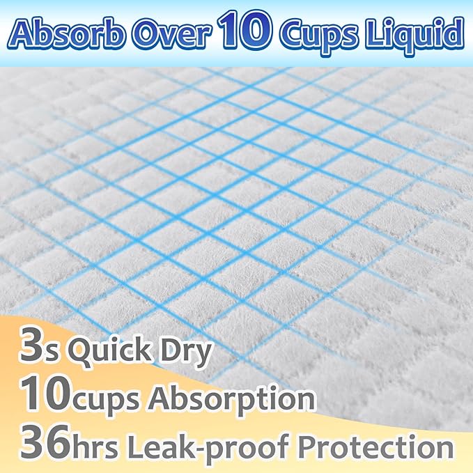 XL Puppy Pads 40 Count, Thicken Pee Pads for Dogs, 28"x34" Dog Pee Pads Extra Large, Disposable Urine Bed Pads for Doggy, Potty Pads for Doggie, Large Dog Pads, Piddle Pads X-Large