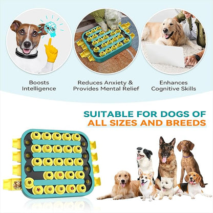 KADTC 4 Levels of Step-by-Step Challenge - U.S. Brand & Design - Extra-Large Size Easy to Advanced Dog Puzzle Toy for Small/Medium/Large Smart Dogs Hard Puzzles Difficult Mental Stimulation Toys