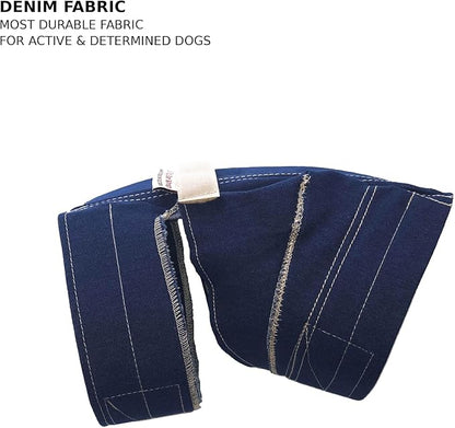 No Flap Ear Wrap (Denim, X-Large)