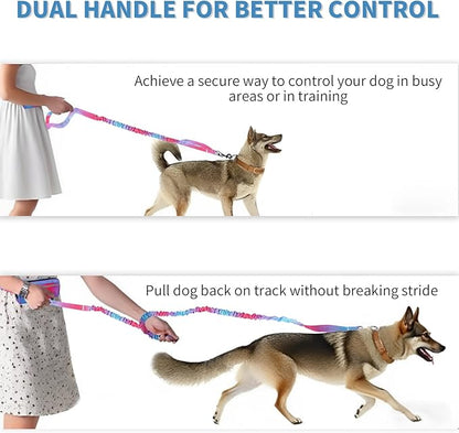 Hands Free Dog Leash for Medium Large Dogs,Hands Free Dog Leash with Zipper Pouch,Suitable for Running Jogging Walkin