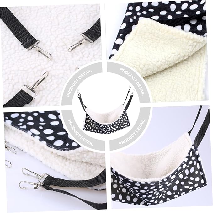 Double-Sided Hanging Cat Hammock Small 27x27cm Breathable Pet Sleeping Bed with Polka Dot Pattern for Indoor Cats
