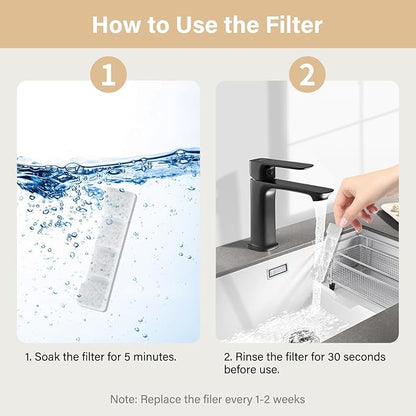 16+16 Pack Replacement Filters Compatible with SIBAYS/Kastty 4Gal/15L Stainless Steel Dog Water Fountain, Includes 16 Filters & 16 Sponges