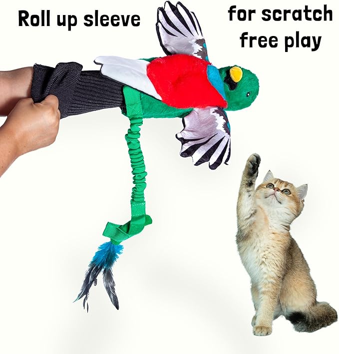 Milunova Pupr Pals Cat Wrestling Glove (Catnip Infused) Hand Puppet Toy with Tough Padding for Safe Interactive Play, Protection to Stop Kitten Scratching Hands; for Boredom-Busting Exercise