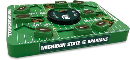 Pets First NCAA Michigan State Large Puzzle Toy, New Size, Interactive Dog Treat & Slow Feeding Toy
