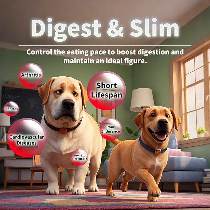 Slow Feeder Dog Bowl & Interactive Puzzle Toy - 3-in-1 Mental Stimulation Game with Treat Dispenser | Non-Slip Durable Design for Small Medium Large Dogs | Anti-Choking Food Maze & Easy Cle