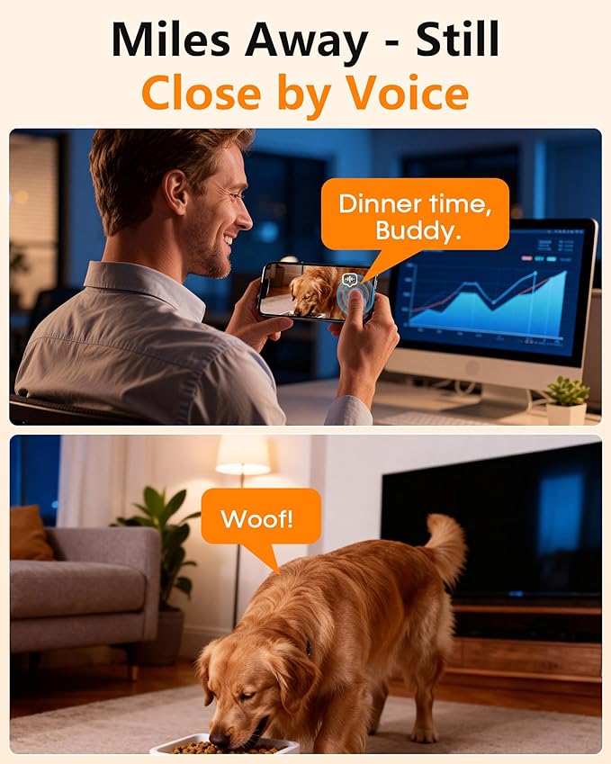 Large Breed Automatic Dog Feeder: 12L/50 Cups with HD 1080P Camera - 5G WiFi Anti-Clog Timed Dog Feeder for Golden Retriever Busy Owners by UTCG