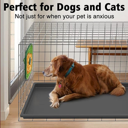 Licking Mat for Dogs Crate, 7.1" Large Dog Crate Lick Pads Slow Feeder, Lick Pad Crate Training Toy Crate Lick Mat, Suitable Peanut Butter, Yogurt, etc, for Boredom & Anxiety Relief Licking Pad