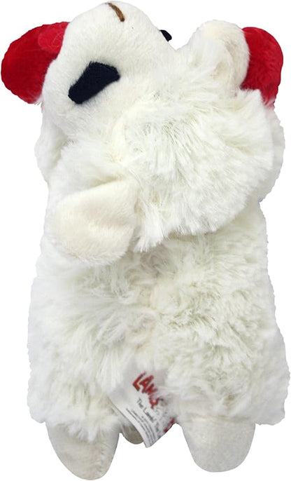 Multipet Lamb Chop Dog Plush Toy - Squeaky Toy for All Dogs - Extra Soft Plush - Stuffed Animal Dog-Toy for Cuddling & Playing - Cute Pet-Toy (6",Cream),(Pack of 2)