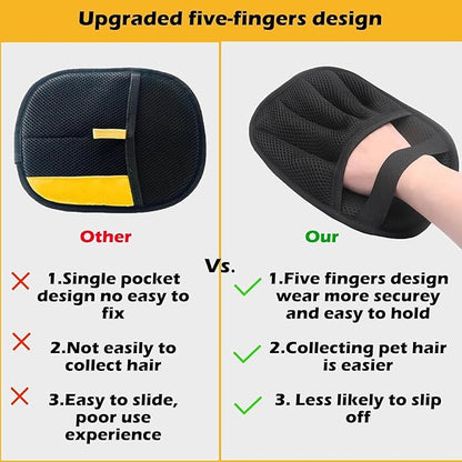 Electrostatic Hair Removal Gloves Reusable Pet Hair Cleaning Gloves for Removing Cat and Dog Hair from Clothes, Sofas, Carpets, and Dust. Household Hair Removal Brush (1)