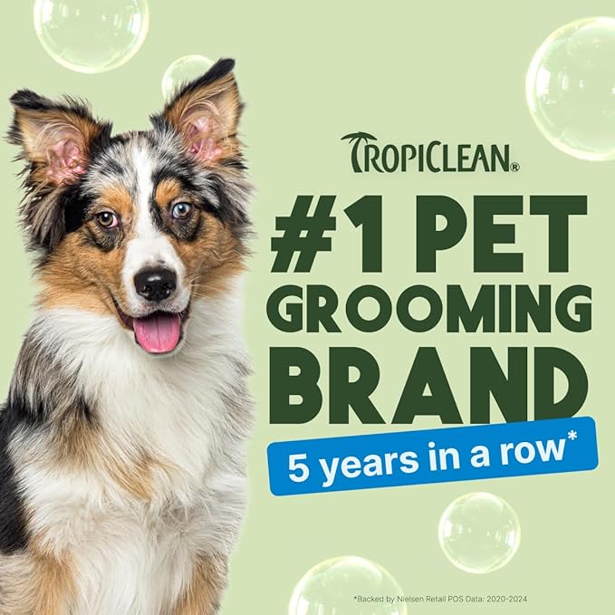 TropiClean Deshedding Dog Shampoo and Conditioner Set, Grooming Bundle for Shedding Control, Puppy Safe, Lime & Coconut Scent, Made in USA, 20 oz.