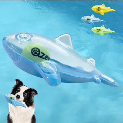 Floating Dog Toys for Aggressive Chewers Summer Pool Interactive Squeaky Play Games Fetch for Small Medium Dogs (Blue)