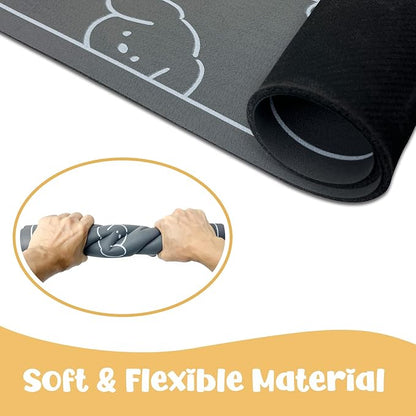 Dog Food Mat, Diatom Ooze Cat Water Mats Non Slip for Floors Waterproof and Water Absorption, Easy to Clean-Dog (12" H*15.5" L)