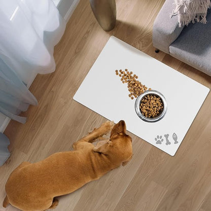 Absorbent Dog Food Mat, No Stains Quick Dry Dog Water Dispenser Mat, Pet Accessories Supplies,Easy Clean Dog Bowl Mat, Multiple Colors, Sizes & Purposes