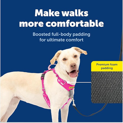 PetSafe Easy Walk Comfort No-Pull Dog Harness - Better Walk Training Harness - Full Body Padded Design - Durable Fabric - 5 Point Adjustable Fit - Everyday Leash Training - Pink - Large