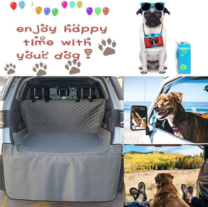 J&C Pet Cargo Liner,Cargo Cover for Dogs,Trunk Liner,Seat Protector for Cars,Heavy Duty Dog Car Seat Cover for SUV Trucks,Non Slip Waterproof Universal (Grey)