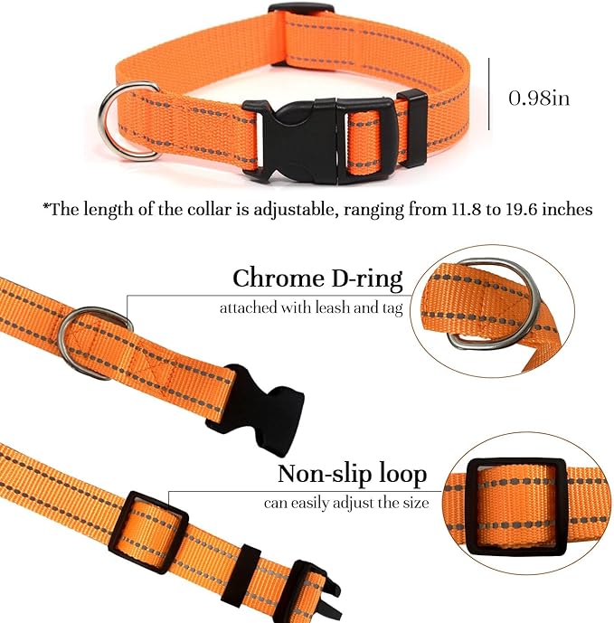 16.4Ft Retractable Dog Leash Long Heavy Duty Great Leash for Dog up to 110 lbs Anti-Slip Rubberized Handle for Medium Dogs/Small Dogs with Collar