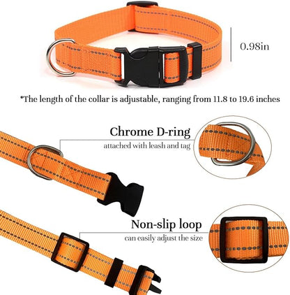 16.4Ft Retractable Dog Leash Long Heavy Duty Great Leash for Dog up to 110 lbs Anti-Slip Rubberized Handle for Medium Dogs/Small Dogs with Collar