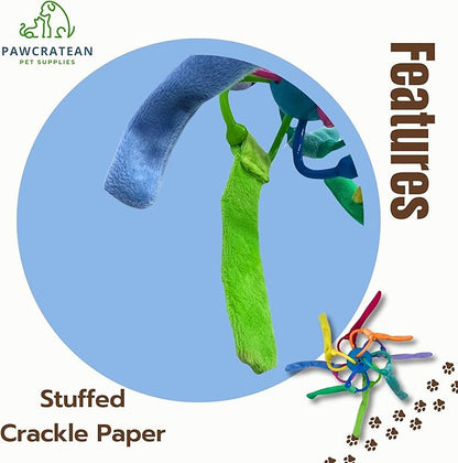 Catnip Sepak Takraw Toy with Crackle Paper Colorful Self-Entertainment Durable Chew Toy