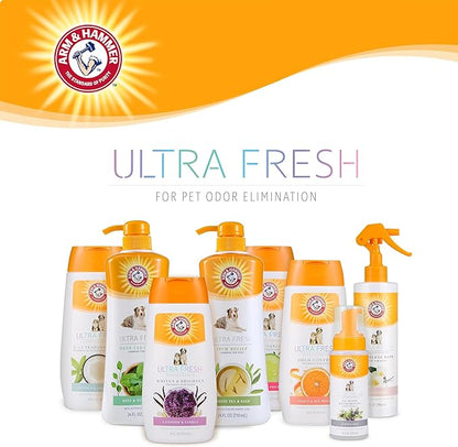 Arm & Hammer Ultra Fresh Charcoal Dog Shampoo with Rosemary for Deep Cleansing and Odor Control, Baking Soda Deodorizing Pet Shampoo, Pump Bottle Dog Wash, Eucalyptus Mint Scent, 24 Fl Oz