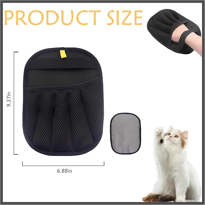 Mira's Pocket Static Pet Hair Remover Glove for Furniture - Conquer Couch, Carpet & Bedding Fur