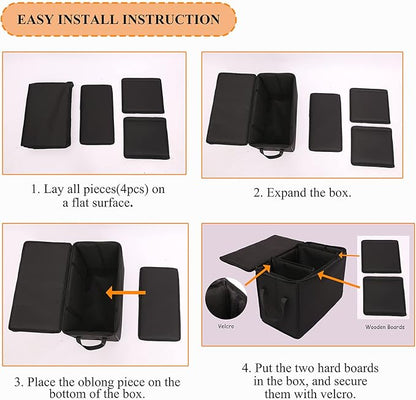 Dog Car Seat Extender with Storage, Front & Back Seat Extender for Dogs, Gap Seat Filler for Car, Suitable for Dogs up to 200lbs (Small Size: 19.3"x9.85"x13")