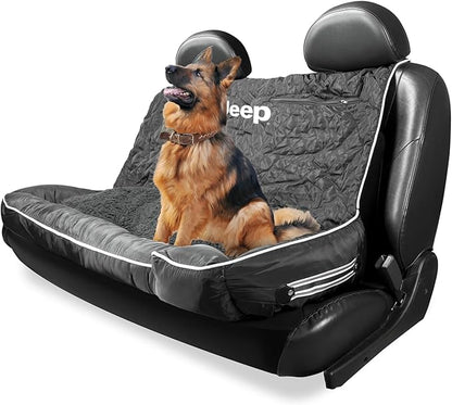 PetBed2GO Jeep Black, Large Pet Bed Cushion & Car Seat Cover, 52x20x7, 6lbs