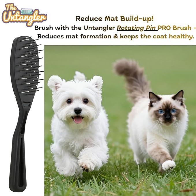Super-Groom Combs with Smooth Rotating Teeth for Painless Mat Removal (Turquoise, 30 Fine Spaced-Teeth)