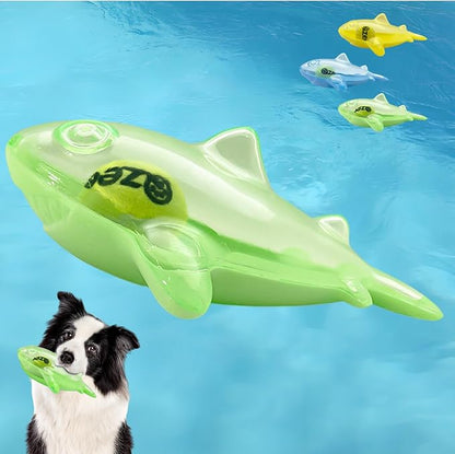 Floating Dog Toys for Aggressive Chewers Summer Pool Interactive Squeaky Play Games Fetch for Small Medium Dogs (Green)