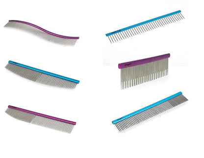 Dog and Cat Grooming Combs Contour Custom Coat Fur Finishing Shape Fluff Style and Primp (Full Set - All 6 Combs)