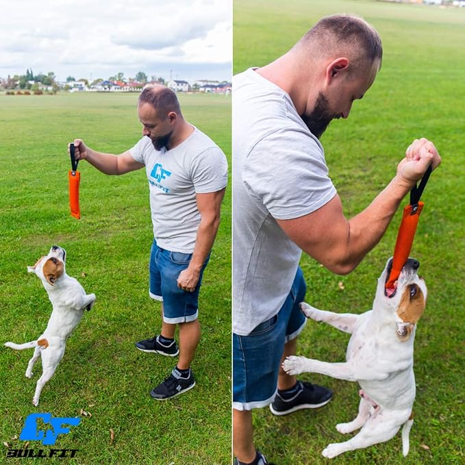K9 Dog Bite Tug Toy - Made of Durable & Tear-Resistant French Linen - Perfect for Tug of War, Fetch & Puppy Training - Ideal for Medium to Large Dogs - Tough Pull Toy with Strong Handle & Stitching