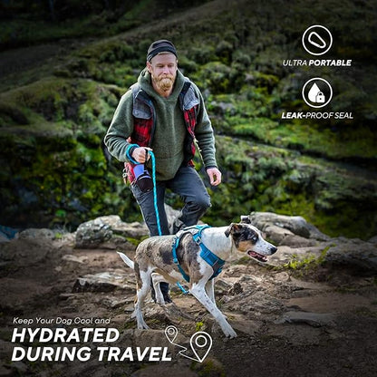 lesotc Dog Water Bottle,Portable Dog Travel Water Bottle Pink,Leak Proof Water Bowl Dispenser,Collapsible Pet Water Bottles for Puppy Camping Essential,Walking,Hiking Gear,On The Go,Traveling,BPA Free