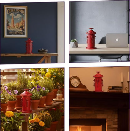 Fire Hydrant for Dogs to Pee On, 7.7" Metal Dog Fake Fire Hydrant Pee Post Red for Indoor Training Outdoor Garden Statue