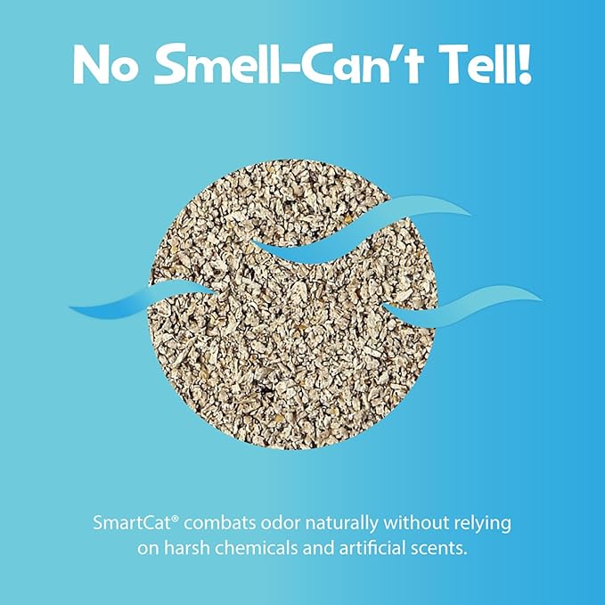 SmartCat All Natural Clumping Cat Litter, 20 Pound (320oz 1 pack) - Alternative to Clay and Pellet Litter - Chemical and 99% Dust Free - Unscented and Lightweight
