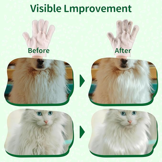 Pet Grooming Glove Wipes for Dogs & Cats, Hypoallergenic Deodorizing Cleansing Wipes with Coconut Oil & Botanical Extracts, 90 g Extra-Thick Gentle Wipes for Daily & Outdoor Care (20 Pcs)
