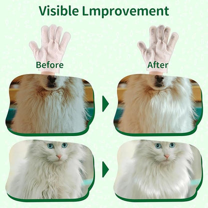 Pet Grooming Glove Wipes for Dogs & Cats, Hypoallergenic Deodorizing Cleansing Wipes with Coconut Oil & Botanical Extracts, 90 g Extra-Thick Gentle Wipes for Daily & Outdoor Care (20 Pcs)