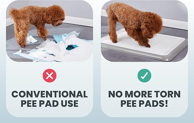 Pet Awesome Dog Potty Tray/Puppy Pee Pad Holder 25”x20” Indoor Wee Training for Small and Medium Dogs