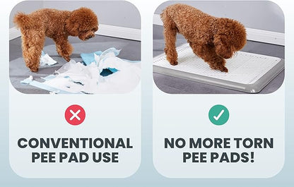 Pet Awesome Dog Potty Tray/Puppy Pee Pad Holder 25”x20” Indoor Wee Training for Small and Medium Dogs