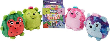 Outward Hound Surprise Hedgies Dog Toy - UNbox and Delight, Collect All 3 Grunting Hedgehog Dog Toys (Pack of 2)