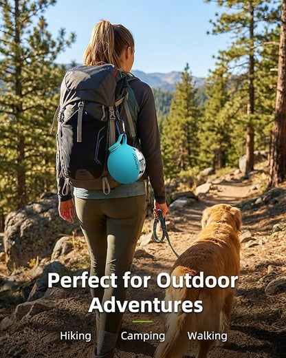 Dog Water Bottle with Bowl 2-in-1 Portable Dog Bottle Pet Travel Hydration Dispenser Container Cup Drinking Outdoor Leak Proof Built in Design Lightweight Easy Carry for Walking Hiking