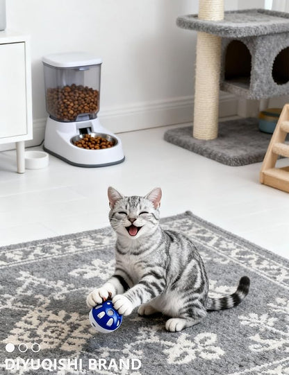 22 Pcs Luxury Cat Toys Set, Indoor Cat Toys for Bored Kittens, Wind-Up Chick Tumbler Mouse Jingle Balls, Interactive Cat Play Toys for All Cat Ages (1.5'' - 6.3'')