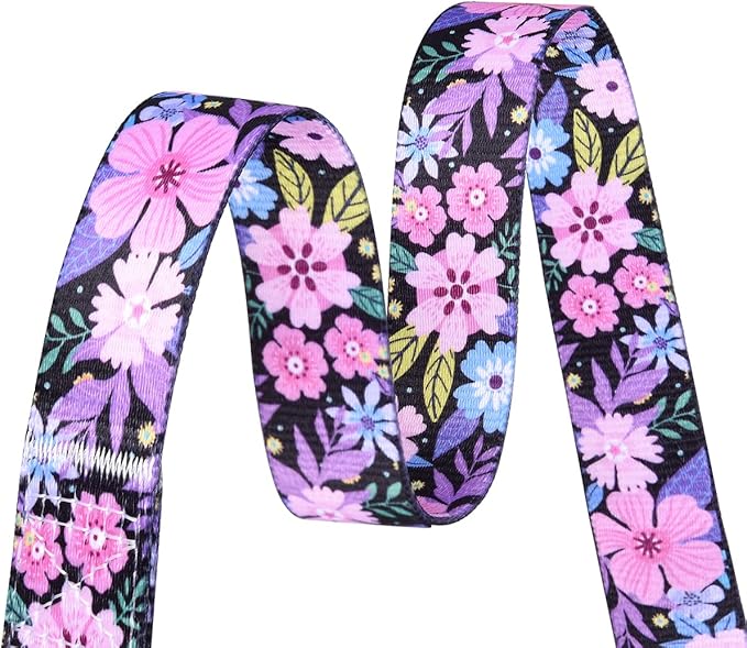 Dog Collar with Bohemia Floral Tribal Geometric Patterns - Soft Ethnic Style Collar Adjustable for Small Medium Large Dogs(Floral Pink,S)