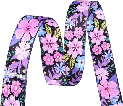 Dog Collar with Bohemia Floral Tribal Geometric Patterns - Soft Ethnic Style Collar Adjustable for Small Medium Large Dogs(Floral Pink,S)