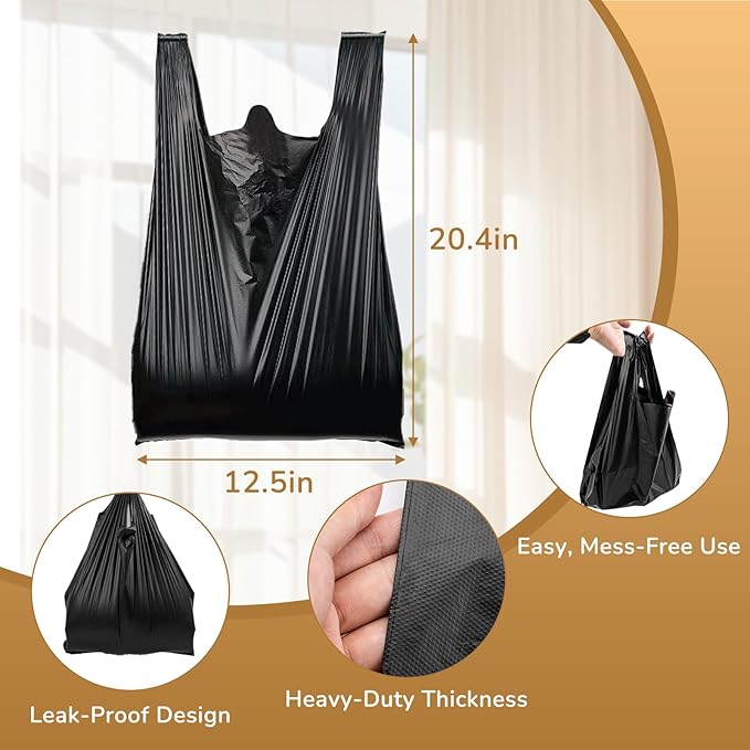 Dog Poop Bags Compatible with Arm and Hammer, Pooper Scooper Bags Fit for Swivel Bin & Rake Dog Pooper Scooper, Thick Pet Poop Bags Waste Bags with Handles, Disposable Garbage Bags for Pet 50 Count