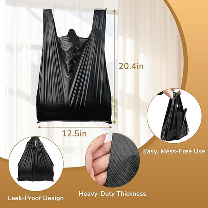 Dog Poop Bags Compatible with Arm and Hammer, Pooper Scooper Bags Fit for Swivel Bin & Rake Dog Pooper Scooper, Thick Pet Poop Bags Waste Bags with Handles, Disposable Garbage Bags for Pet 50 Count