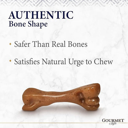 Nylabone Gourmet Style Strong Chew Toy Bundle, Toys for Dogs, Bacon & Chicken Flavor, Small - Up to 25 lbs, 2 Pack