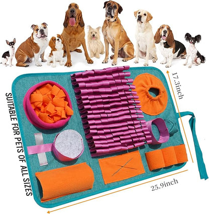 Snuffle mat for Dogs, Interactive Feeding Game, stimulates Natural Foraging Instincts in Cats and Dogs, Travel-Friendly, Dog Treat Dispenser, Suitable for Indoor and Outdoor use.