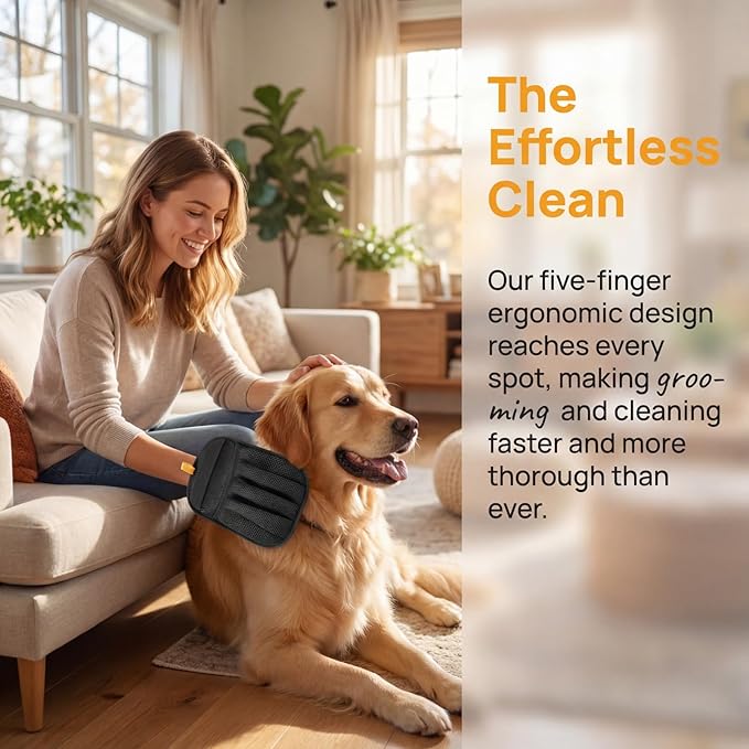 Pet Hair Removal Glove, Electrostatic Gloves for Removing Dog Hair, Cat Hair, Reusable, for Cleaning Sofas and Clothing.
