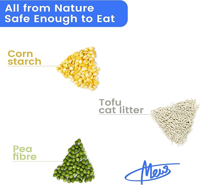 Tofu Cat Litter, Dr. PawPaw Clumping Cat Litter, Green Tea Scent 18 lb (3 x 6 lb Bags), Dust-Free Keep Kitty Tidy, Superior Odor Control Keep Step Fresh