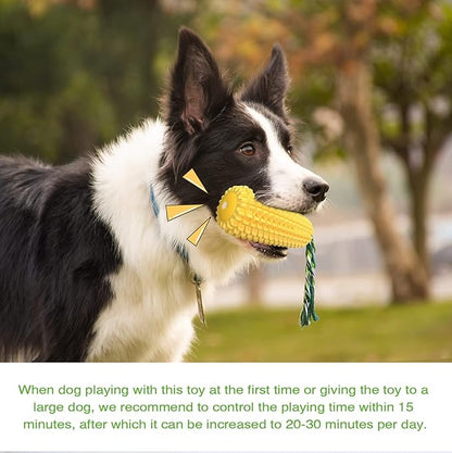 Dog Chew Toys, Dog Toys for Aggressive Chewers Small Medium Large Breed, Interactive Corn Toys Puppy Toothbrush, Tough Teething Toy for Small Medium Large Breed (Yellow)